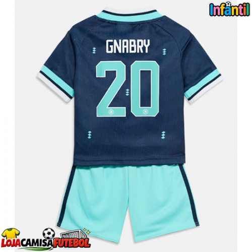 Camisa de Futebol Alemanha Serge Gnabry #20 Equipamento Secundário Infantil Mundo 2026 Manga Curta (+ Calças curtas)
